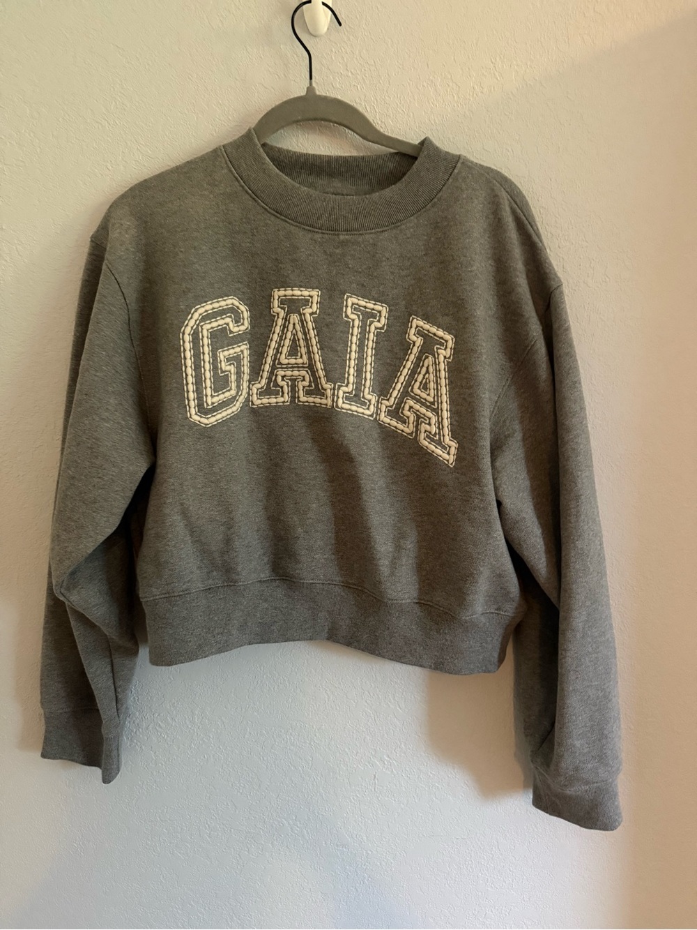 Cult Gaia x gap Cropped Crewneck Sweatshirt - Gray